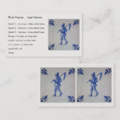 Carte De Visite Carreaux bleus Delft - Modèle (Devant / Derrière)