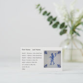 Carte De Visite Carreaux bleus Delft - Modèle (Debout devant)