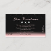 Carte De Visite Carreaux de diamants de luxe rose clair (Dos)