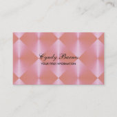 Carte De Visite Carreaux de diamants rose en métal (Devant)