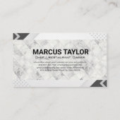 Carte De Visite Carreaux de marbre | Bois | Logo culinaire d'argen (Dos)
