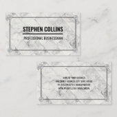 Carte De Visite Carreaux de marbre | Vis métalliques (Devant / Derrière)