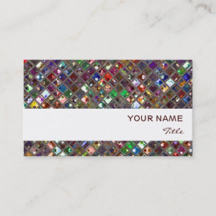 Carte De Visite Carreaux Glitz Carreaux impression multicolore bla