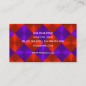 Carte de visite Carreaux rouges et violets (Dos)