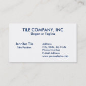 Carte De Visite Carreaux vernis portugais (Dos)