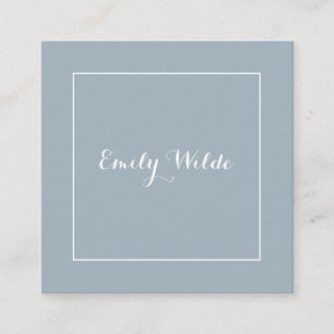 Carte de visite Carrée Blue White BusinessCard