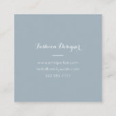 Carte de visite Carrée Blue White BusinessCard (Dos)