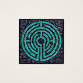 Carte de visite carrée LABYRINTH III - Turquoise (Devant)