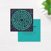 Carte de visite carrée LABYRINTH III - Turquoise (Bureau)