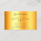 Carte De Visite Carrefour brillant Orné Initiales Orange brillant (Dos)