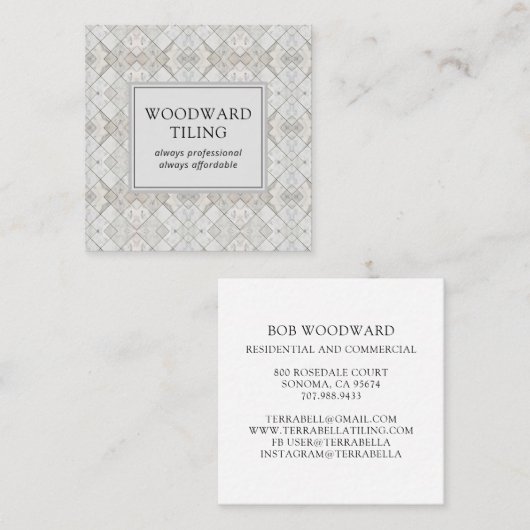 Carte de visite carrelage (Devant / Derrière)
