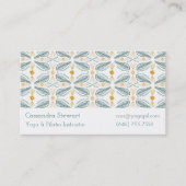 Carte De Visite Carrelage à main dessiné Motif Design Vert Or (Devant)