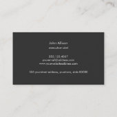 Carte De Visite Carrelage de métro cool Chef personnel et restaura (Dos)