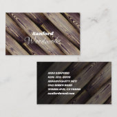 Carte De Visite Carrelage en bois (Devant / Derrière)