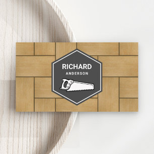 Carte De Visite Carrelage en bois Parquet Cuisinier sur mesure en 