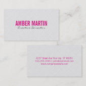 Carte De Visite Carrelage III | Blanc (Devant / Derrière)