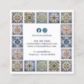 Carte de visite carrelage méditerranéen (Dos)