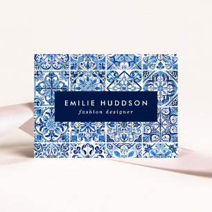 Carte De Visite Carrelage méditerranéen, Portugais, Azulejo, Majol