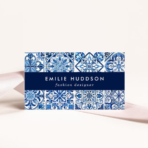 Carte De Visite Carrelage méditerranéen, Portugais, Azulejo, Majol