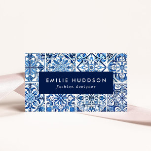 Carte De Visite Carrelage méditerranéen, Portugais, Azulejo, Majol