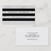 Carte De Visite Carrelage Motif blanc / Bandes noires Moderne (Devant / Derrière)