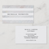 Carte De Visite Carrelage Motif blanc / Blancs Moderne (Devant / Derrière)