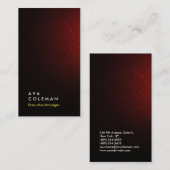 Carte De Visite Carrelage rouge foncé vertical simple gestionnaire (Devant / Derrière)