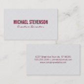 Carte De Visite Carrelé II | BLANCHE (Devant / Derrière)