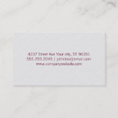 Carte De Visite Carrelé II | BLANCHE (Dos)