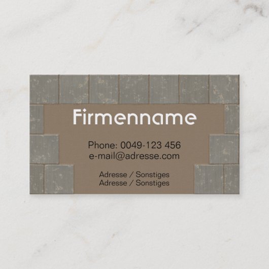 Carte De Visite Carreleur (Devant)