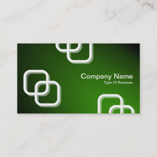 Carte De Visite Carrés à verrouillage 3d - Spotlit - Vert (Or)