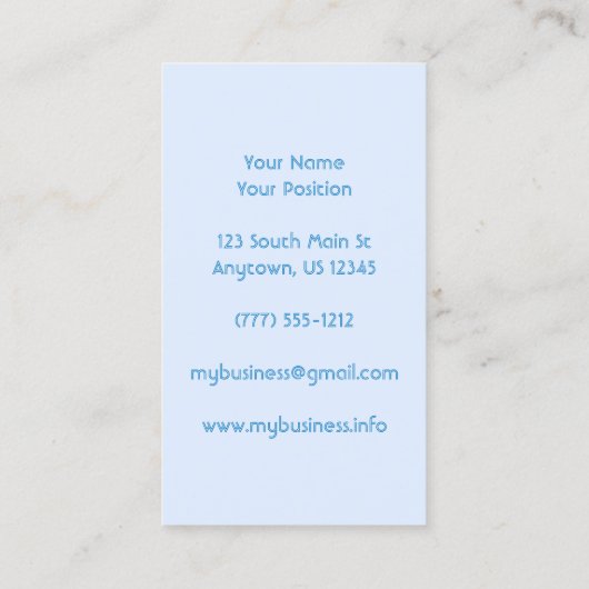 Carte De Visite Carrés bleus modernes Abstrait (Dos)