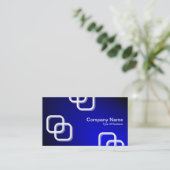 Carte De Visite Carrés bloqués 3d - Spotlit - Bleu (Debout devant)