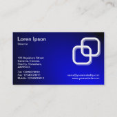 Carte De Visite Carrés bloqués 3d - Spotlit - Bleu (Dos)