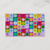 Carte De Visite Carrés de visage d'arc-en-ciel (Dos)