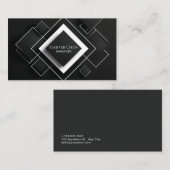 Carte De Visite Carrés géométriques 3D modernes (Devant / Derrière)