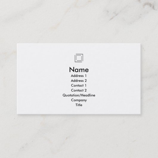 Carte De Visite - Carrés - noir de base (Devant)