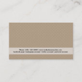 Carte De Visite Carrière Femme cheveux noirs (Dos)