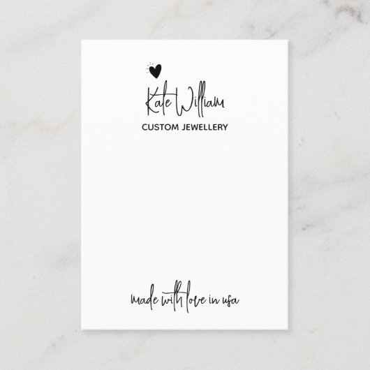 Carte De Visite Carrosserie noir blanc bijoux (Devant)