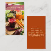 Carte De Visite Carrot Beet Jus frais Raw Cocktail Bar Alimentatio (Devant / Derrière)