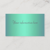 Carte De Visite Carrousel bleu turquoise pourpre Chevaux peints (Dos)