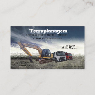 Carte De Visite Cartão de visita Bulldozer