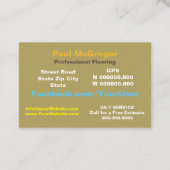 Carte De Visite Cartão De Visita Professional Flooring (Dos)