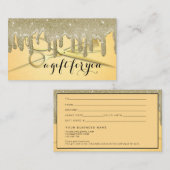 Carte De Visite Carte-cadeau Parties scintillant de salon de coiff (Devant / Derrière)