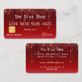 Carte de visite| Carte de crédit Parties scintilla (Devant / Derrière)