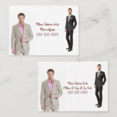 Carte de visite, Carte de visite costume de mode m (Devant / Derrière)