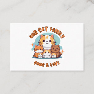 Carte De Visite "Carte de visite de notre famille de chats Paws &