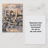 Carte De Visite "Carte de visite de réparation de constructeur de (Devant / Derrière)