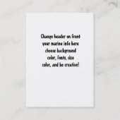 Carte De Visite "Carte de visite de réparation de constructeur de (Dos)