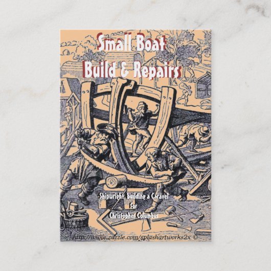 Carte De Visite "Carte de visite de réparation de constructeur de (Devant)